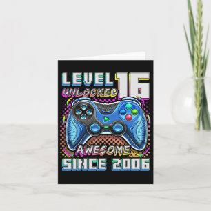 16 Unlocked Awesome 2006 Video Game 16th Birthday  Card