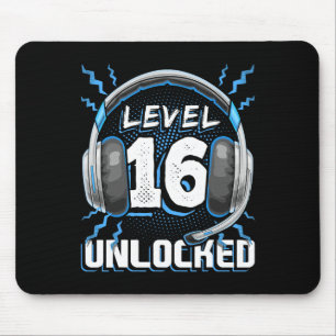 16 Unlocked Video Game 16th Birthday Pc Gaming Gif Mouse Pad
