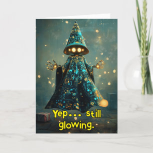 *~* 16 Whimsical Glow Funny Magical Christmas AP97 Thank You Card