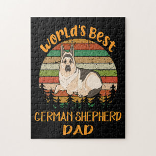 16 World's Best German Shepherd Dad Jigsaw Puzzle