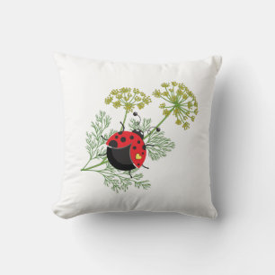 16"x16" Cute Ladybug Throw Pillow