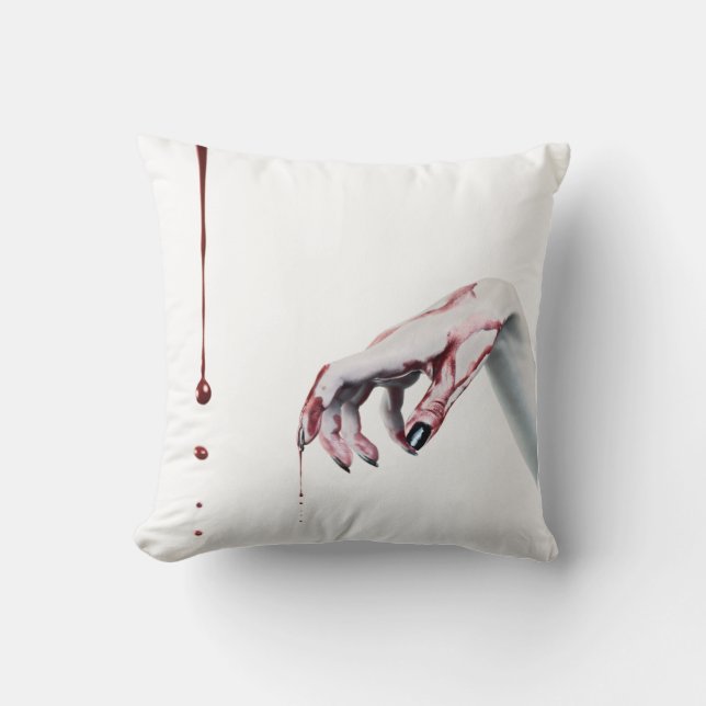 16"x16" Throw Pillow Xzombie blood drip vampire Go (Front)
