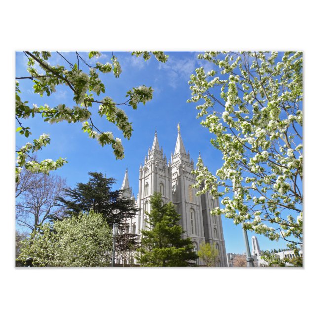 16" X 12" Salt Lake City LDS Temple Photo Print (Front)