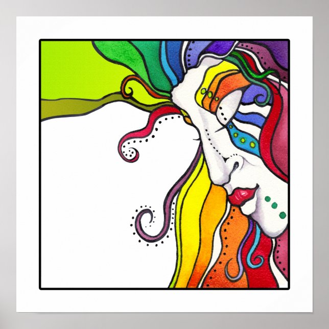 16" X 16" POSTER Electra Pop Art Diva (Front)