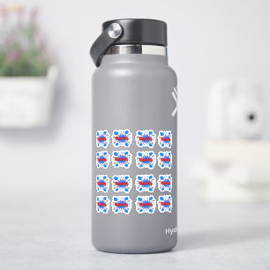 16 x BANG Burst Pop Art Red Blue 4" Vinyl