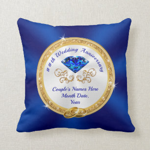 16 year, 22nd, 45th, 65th Wedding Anniversary Gift Cushion