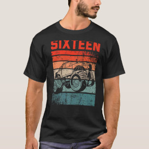 16 Year Old 16th Birthday Monster Truck Boys Girls T-Shirt