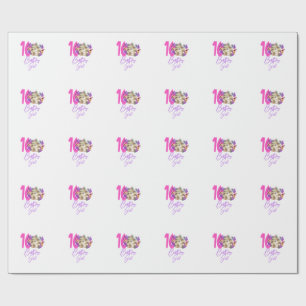 16 Year Old Birthday Girl Cute 16th Birthday Sloth Wrapping Paper