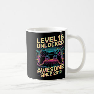 16 Year Old Boy Level 16 Gamer 2010 16th Birthday  Coffee Mug