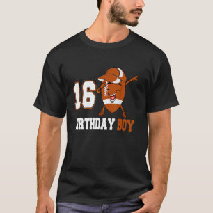 16 Year Old Dabbing Football 16th Birthday Boy T T-Shirt