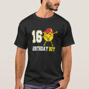 16 Year Old Dabbing Softball 16th Birthday Boy Tee