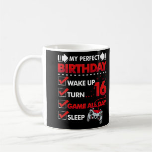 16 Year Old Gamer Boy 16th Perfect Birthday Gaming Coffee Mug