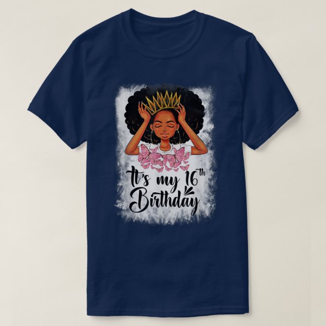 16 Year Old Gift Women Girls Teenager It's My 16th T-Shirt (Design Front)