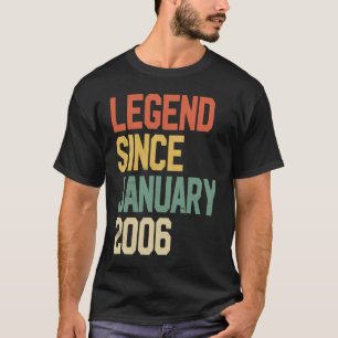 16 Year Old Legend Since January 2006 16th Birthd T-Shirt