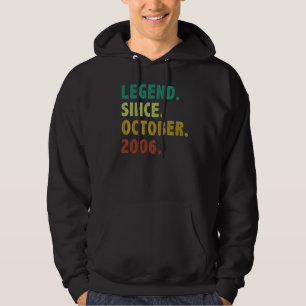 16 Year Old Legend Since October 2006 16th Birthd Hoodie