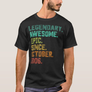 16 Year Old Legend Since October 2006 16th Birthd T-Shirt