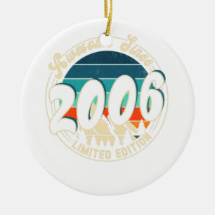 16 Year Old Vintage 16th Year Old Birthday 2006 Ceramic Ornament