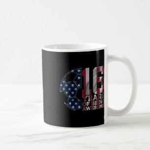 16 Years Of Being Awesome Soccer 16th Birthday Coffee Mug