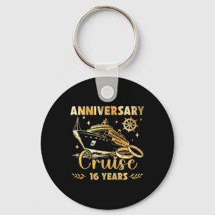 16 Years Of Marriage 16th Wedding Anniversary Crui Key Ring