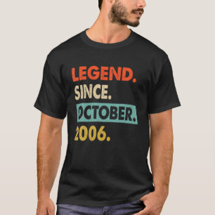 16 Years Old 16Th Birthday Gifts Legend Since Octo T-Shirt