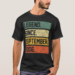 16 Years Old 16th Birthday Legend Since September T-Shirt