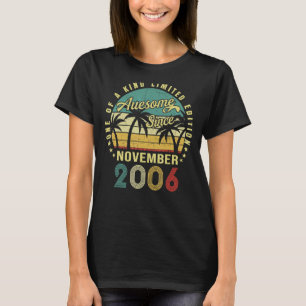 16 Years Old Awesome Since November 2006 16th Bir T-Shirt