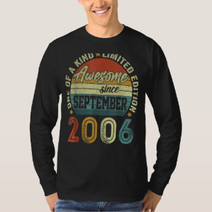 16 Years Old Awesome Since September 2006 16th Bi T-Shirt