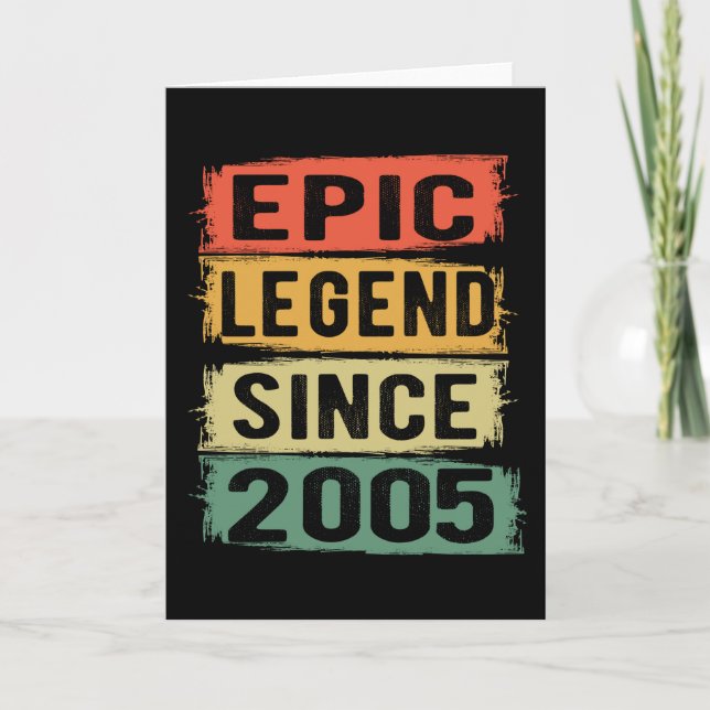 16 Years Old Bday 2005 Epic Legend 16th Birthday Card (Front)