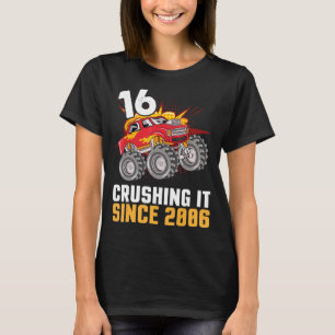 16 Years Old Happy Birthday Trucker Cruising It Si T-Shirt