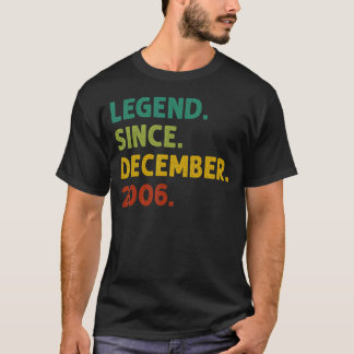 16 Years Old  Legend Since December 2006 16th Birt T-Shirt