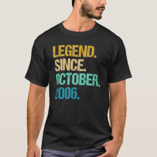 16 Years Old Legend Since October 2006 16th Birth T-Shirt