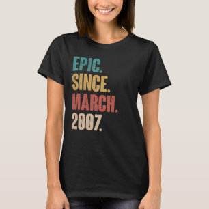 16 Years Old Vintage 2007 Birthday 16th Decoration T-Shirt