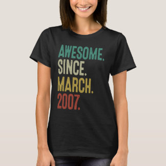 16 Years Old  Vintage March 2007 16th Birthday   1 T-Shirt