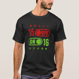 16 Years On Switch 16Th Birthday Funny Anniversary T-Shirt