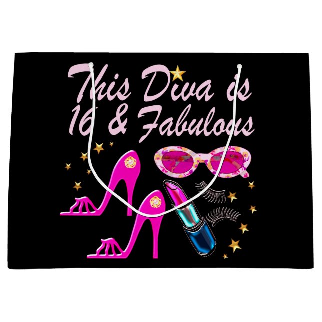 16 YR OLD PRIMA DONNA LARGE GIFT BAG (Front)