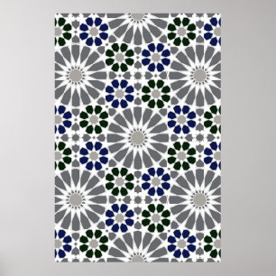 16s and 8s Rosettes Moroccan Style 6 Upscaled Poster