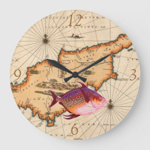 16th/17th Century Nautical Map Clock