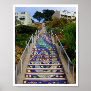 16th Avenue Tiled Steps #6-2 Poster