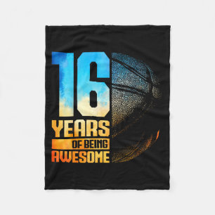 16th Basketball Years Basketball 16 Old Player Lau Fleece Blanket
