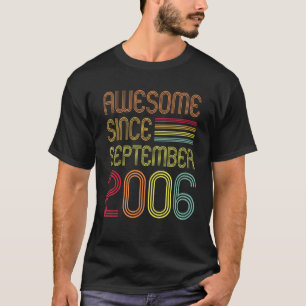 16th Birthday  16 Years Old Awesome Since Septembe T-Shirt
