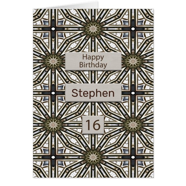 16th Birthday Abstract Mandala Design (Front)