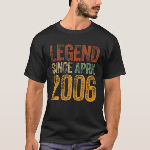 16Th Birthday April Born 16 Years Legend Since 200 T-Shirt