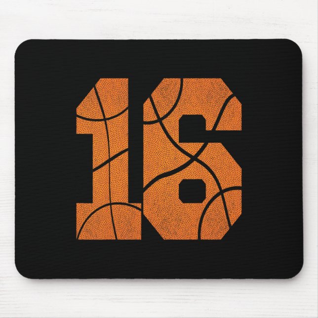 16th Birthday Basketball Boys Kids  Mouse Pad (Front)