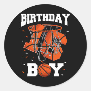 16th Birthday Basketball  Kids1 Classic Round Sticker