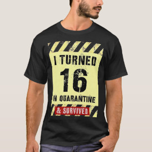 16th Birthday Boy Gamer I TURNED 16 In QUARANTINE  T-Shirt