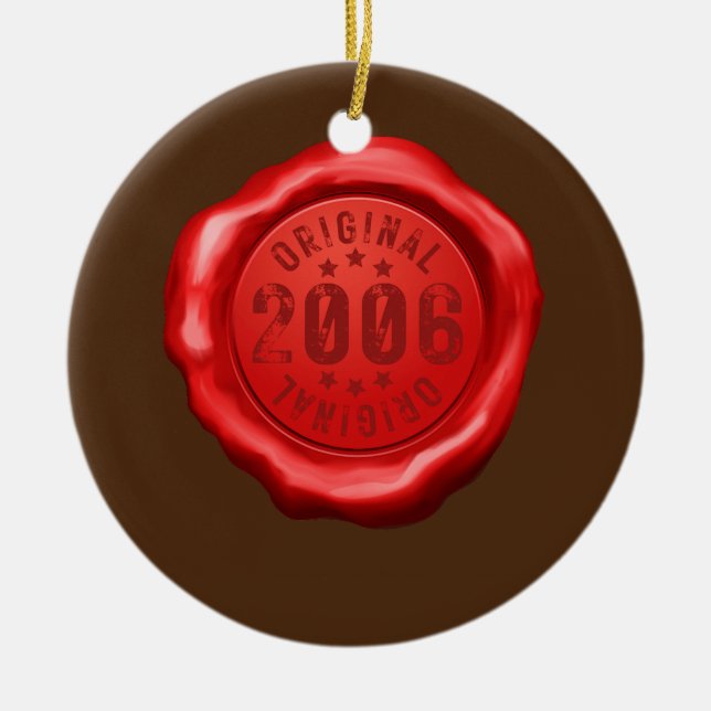 16th Birthday Boy Girl Original 2006 16 Years Ceramic Ornament (Front)