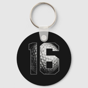 16th Birthday Boy Golf Player Golf 16 Years Old Key Ring