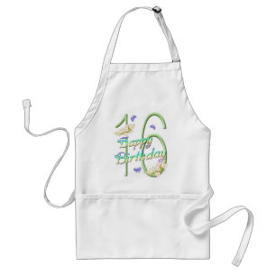 16th Birthday Butterfly Garden Apron