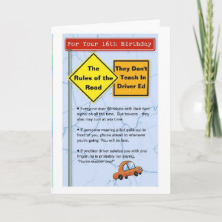 16th Birthday Card