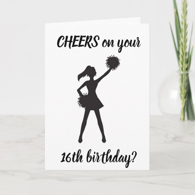 **16th BIRTHDAY** CHEERS to YOU!!!! Card (Front)
